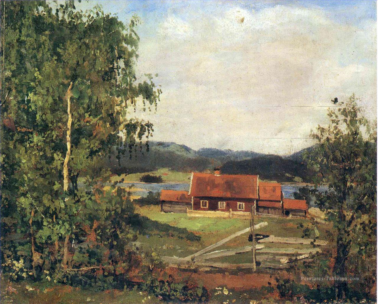 paysage maridalen par oslo 1881 Edvard Munch Peintures à l'huile